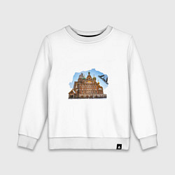 Свитшот хлопковый детский Спас на крови Санкт-Петербург, цвет: белый