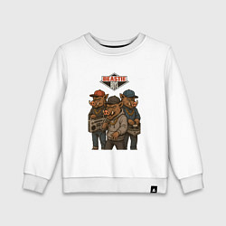 Свитшот хлопковый детский Beastie boys, цвет: белый