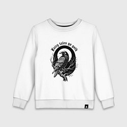 Детский свитшот Готическая ворона сидит на ветке