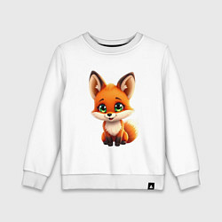Детский свитшот Пушистая радость: Лисёнок в мультяшном стиле
