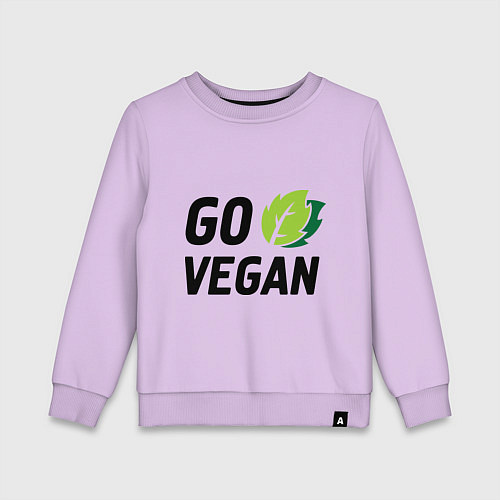 Детский свитшот Go vegan / Лаванда – фото 1