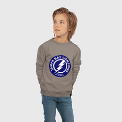 Свитшот хлопковый детский HC Tampa Bay Lightning, цвет: утренний латте — фото 2