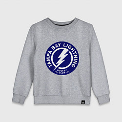 Свитшот хлопковый детский HC Tampa Bay Lightning, цвет: меланж