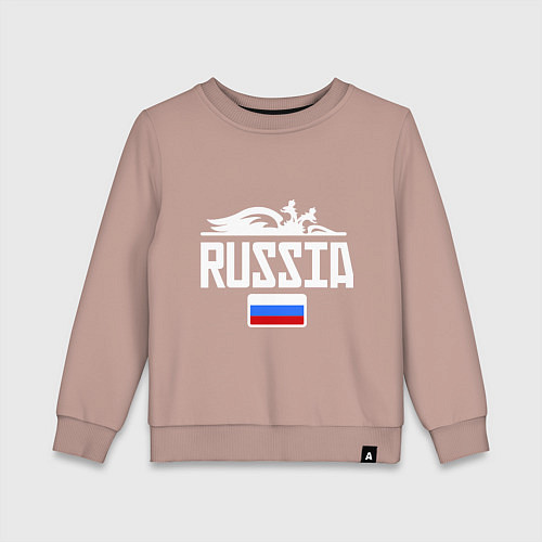 Детский свитшот Russia / Пыльно-розовый – фото 1
