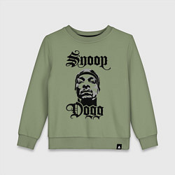 Свитшот хлопковый детский Snoop Dogg Face, цвет: авокадо