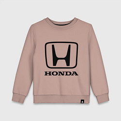Свитшот хлопковый детский Honda logo, цвет: пыльно-розовый