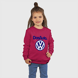 Свитшот хлопковый детский Volkswagen Das Auto, цвет: маджента — фото 2