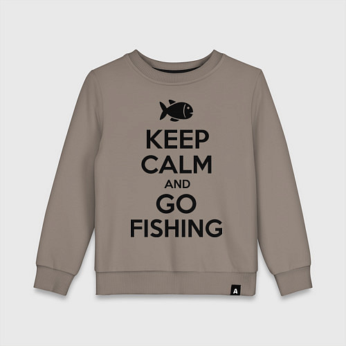 Детский свитшот Keep Calm & Go fishing / Утренний латте – фото 1