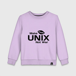 Детский свитшот Make unix, not war