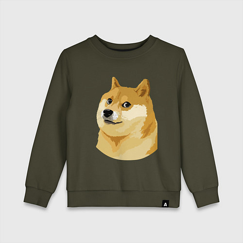Детский свитшот Doge / Хаки – фото 1