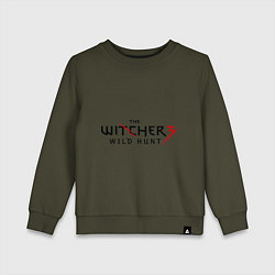 Свитшот хлопковый детский The Witcher 3, цвет: хаки