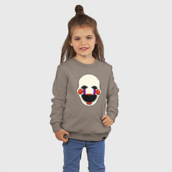 Свитшот хлопковый детский Puppet FNAF Марионетка, цвет: утренний латте — фото 2