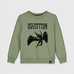 Свитшот хлопковый детский Led Zeppelin Swan, цвет: авокадо