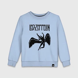 Свитшот хлопковый детский Led Zeppelin Swan, цвет: мягкое небо