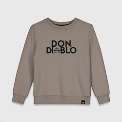Свитшот хлопковый детский Don Diablo, цвет: утренний латте