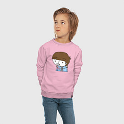 Свитшот хлопковый детский Paul McCartney Boy, цвет: светло-розовый — фото 2