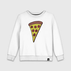 Свитшот хлопковый детский Pizza man, цвет: белый