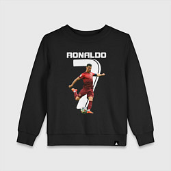 Свитшот хлопковый детский Ronaldo 07, цвет: черный