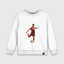 Свитшот хлопковый детский Ronaldo 07, цвет: белый