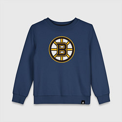 Свитшот хлопковый детский Boston Bruins, цвет: тёмно-синий