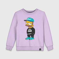 Свитшот хлопковый детский Bart Just Us, цвет: лаванда