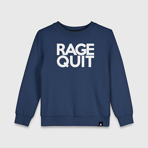 Детский свитшот Rage Quit / Тёмно-синий – фото 1