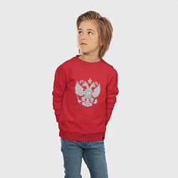 Свитшот хлопковый детский Герб России, цвет: красный — фото 2