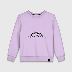 Свитшот хлопковый детский Велоспорт, цвет: лаванда