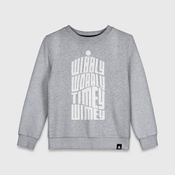Свитшот хлопковый детский Talk Whovian To Me, цвет: меланж