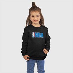 Свитшот хлопковый детский NBA, цвет: черный — фото 2