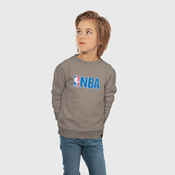 Свитшот хлопковый детский NBA, цвет: утренний латте — фото 2
