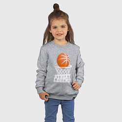 Свитшот хлопковый детский Баскетбол, цвет: меланж — фото 2