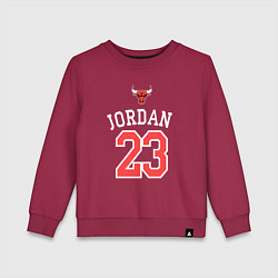 Свитшот хлопковый детский Jordan 23, цвет: маджента