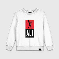 Свитшот хлопковый детский Ali by boxcluber, цвет: белый