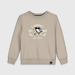 Свитшот хлопковый детский Pittsburgh Penguins: Est.1967, цвет: миндальный