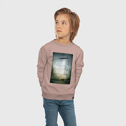 Свитшот хлопковый детский X-Files: Aliens, цвет: пыльно-розовый — фото 2