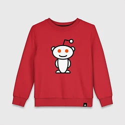 Свитшот хлопковый детский Reddit, цвет: красный