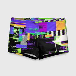 Плавки для мальчика Глитч эффект, цвет: 3D-принт