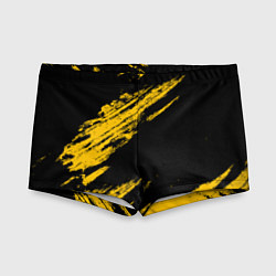 Плавки для мальчика BLACK AND YELLOW GRUNGE ГРАНЖ, цвет: 3D-принт
