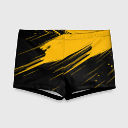 Плавки для мальчика Black and yellow grunge, цвет: 3D-принт