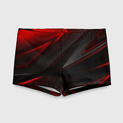 Плавки для мальчика Red and Black Geometry, цвет: 3D-принт