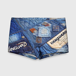 Плавки для мальчика Vanguard jeans patchwork - ai art, цвет: 3D-принт