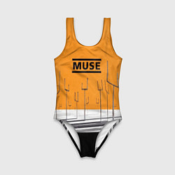 Купальник для девочки Muse: Orange Mood, цвет: 3D-принт