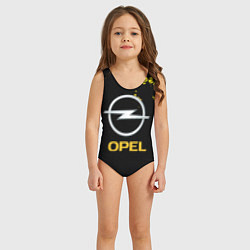 Купальник для девочки Opel желтые краски, цвет: 3D-принт — фото 2