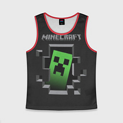 Майка-безрукавка детская Minecraft Creeper, цвет: 3D-красный