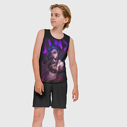 Майка-безрукавка детская JINX ARCANE НАДПИСЬ LEAGUE OF LEGENDS, цвет: 3D-черный — фото 2