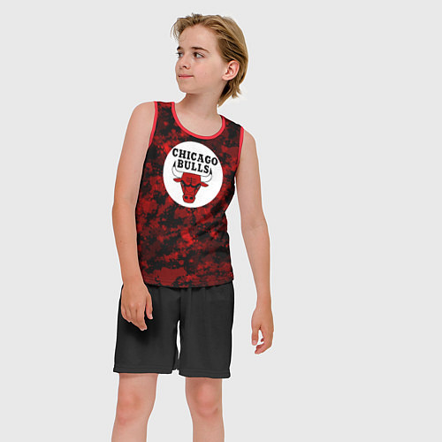 Детская майка без рукавов CHICAGO BULLS ЧИКАГО БУЛЛС NBA / 3D-Красный – фото 3