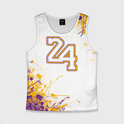 Майка-безрукавка детская Коби Брайант Lakers 24, цвет: 3D-белый