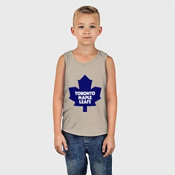 Майка детская хлопок Toronto Maple Leafs, цвет: миндальный — фото 2