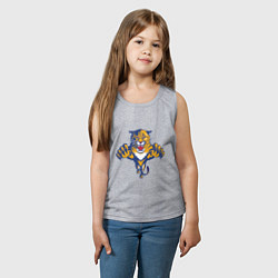 Майка детская хлопок Florida Panthers, цвет: меланж — фото 2